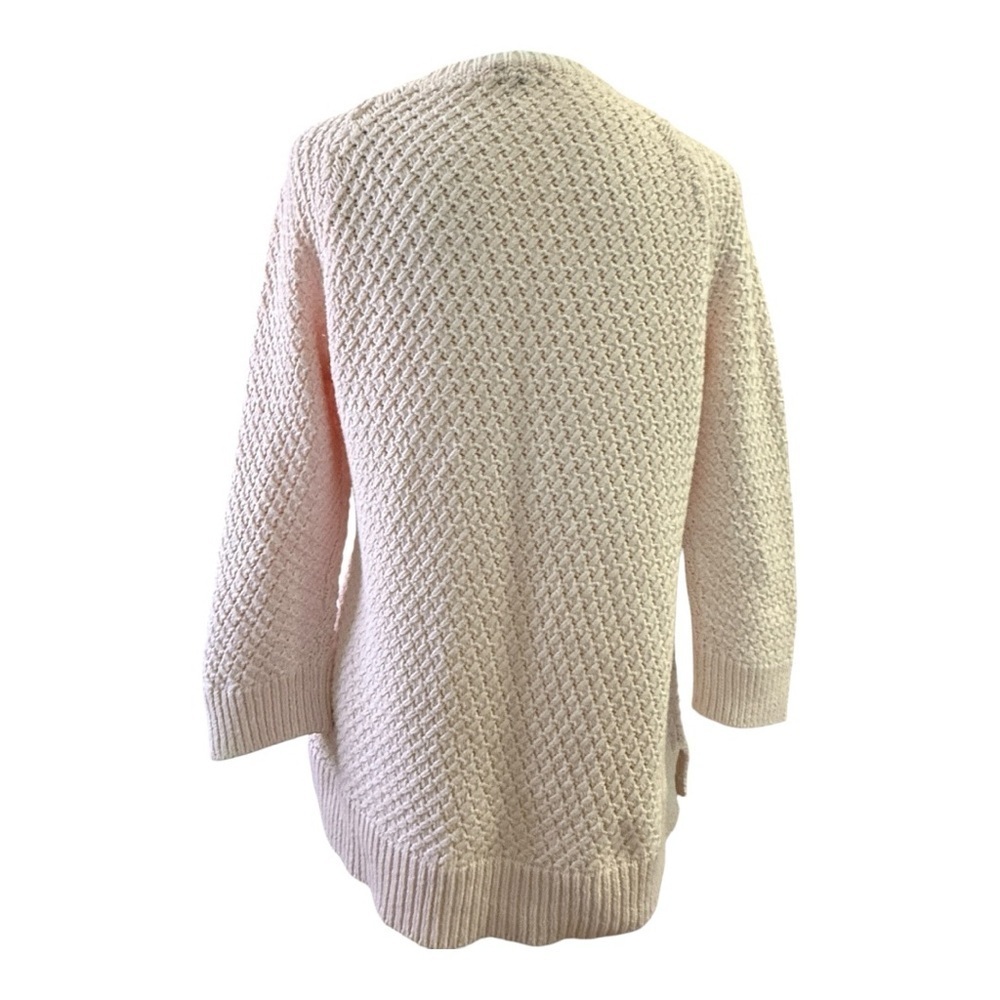 Active Seller! Pale Pink Talbots Fisherman Sweater size Small 100% Cotton - Picture 7 of 8